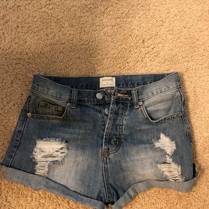 Denim shorts